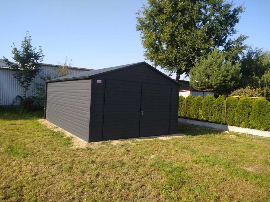 Garaż blaszany blaszak dach dwuspadowy 4x5 różne wym. PRODUCENT (163)