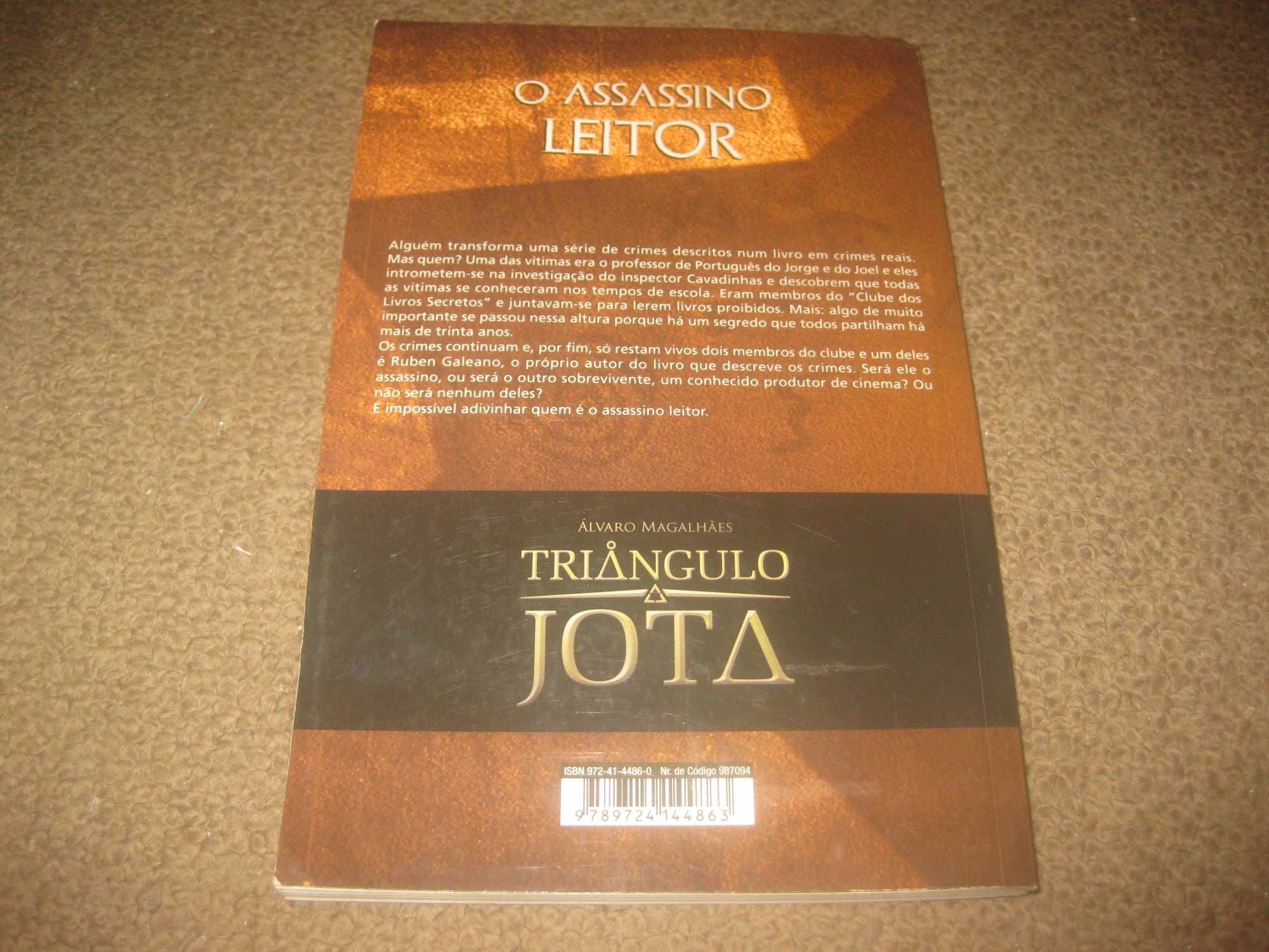 Livro do Triângulo Jota "O Assassino Leitor" de Álvaro Magalhães