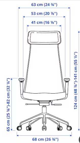 Cadeira giratória c/braços - branca - IKEA