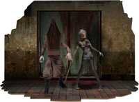 Figurki diorama Silent Hill 2 Red Pyramid Thing & Bubble Head Nurse