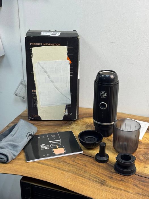 Портативна кавоварка iCafilas Travel Espresso Maker ME2218 Чорна