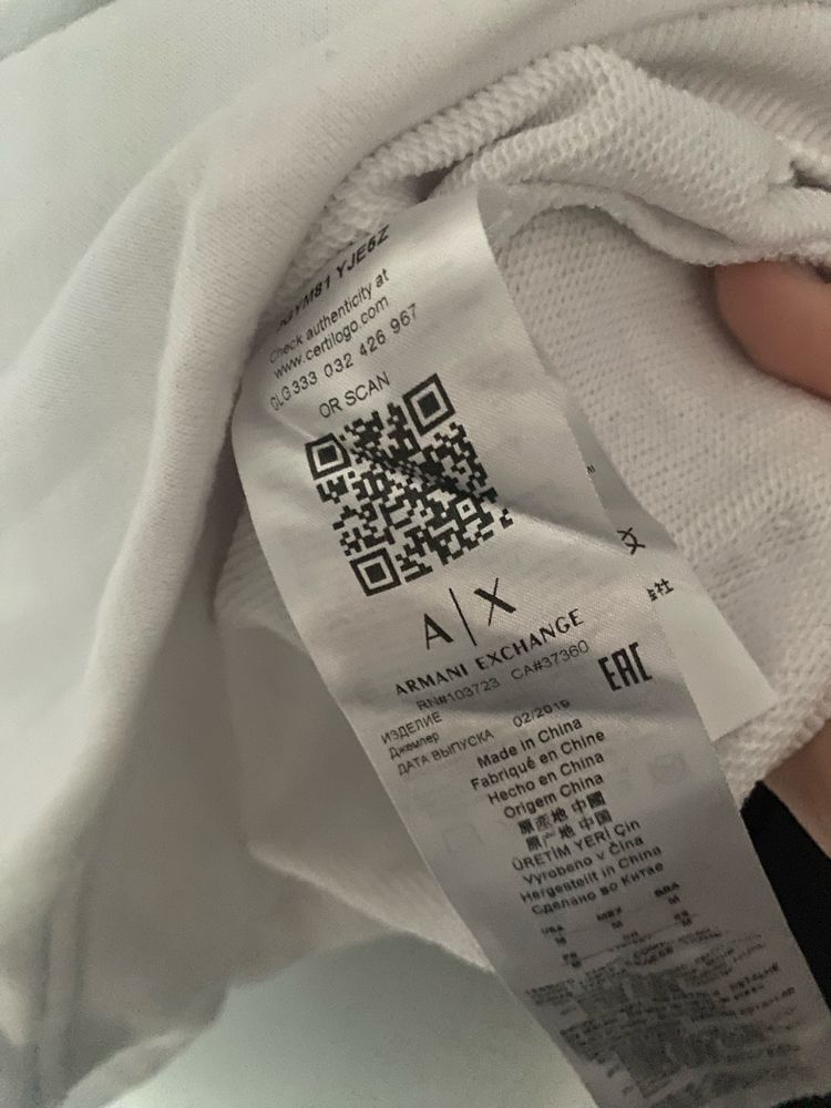 Armani Nowa bluza niebieski napis