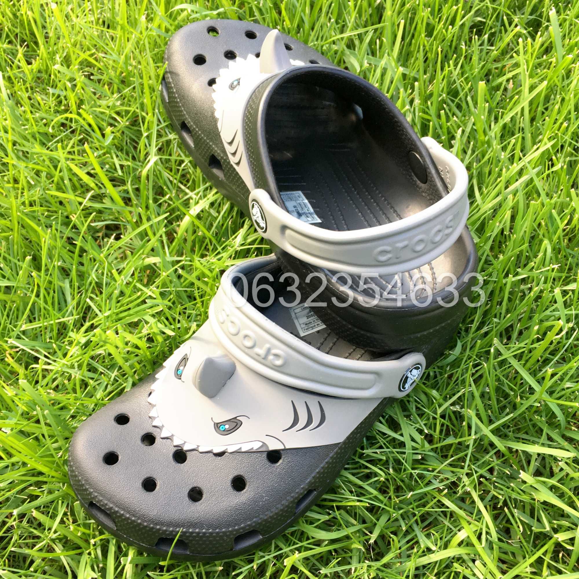 Кроксы детские на девочку и мальчика Акулы, Единорожки Crocs kids I AM