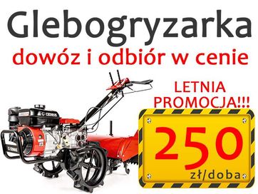 Glebogryzarka z napędem wynajem z dowozem i odbiorem w cenie Bydgoszcz