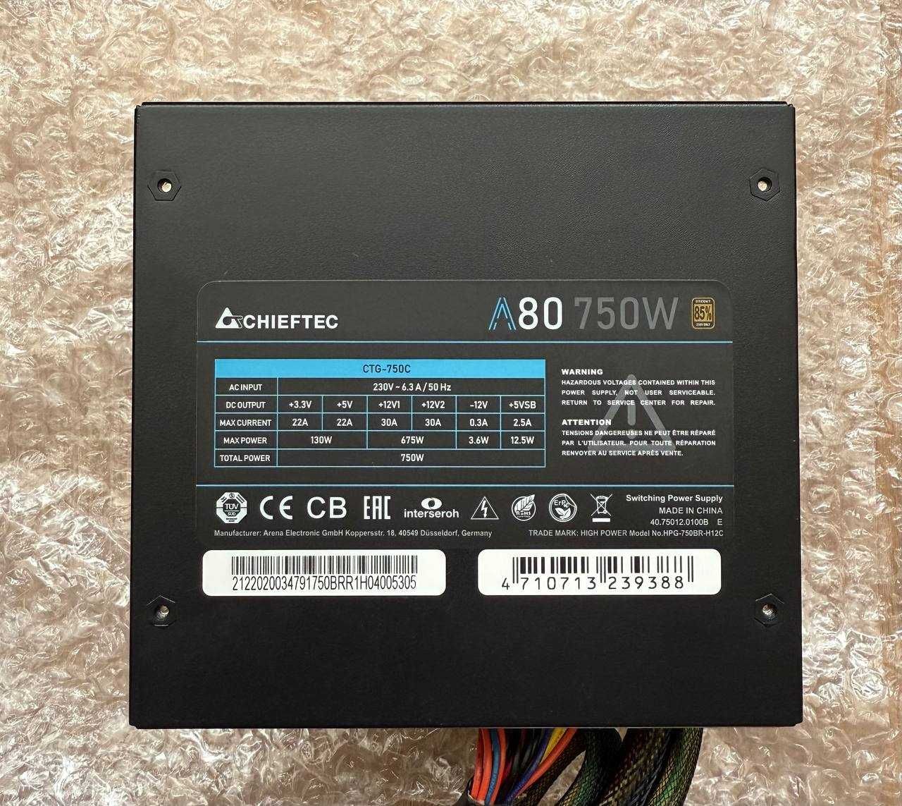 Блок живлення Chieftec A80 750W (CTG-750C)