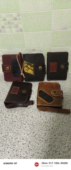 Барсетка шкіряна чоловіча 15*11*2см ручна робота