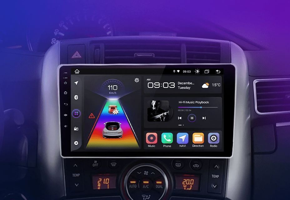 Radio 2DIN 9" CarPlay Android Auto Navi do Toyota Verso R20 PL