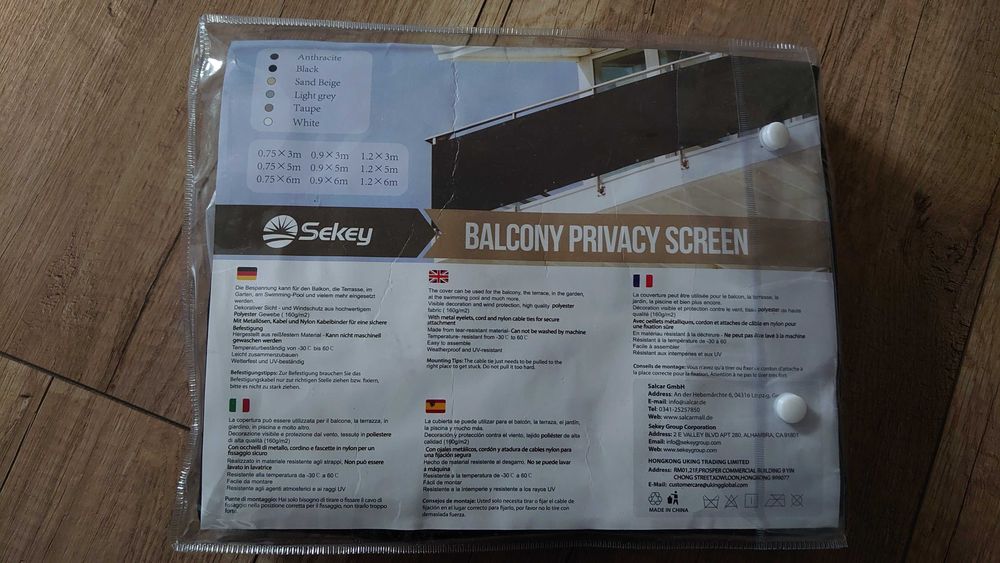 osłona na balkon, płot