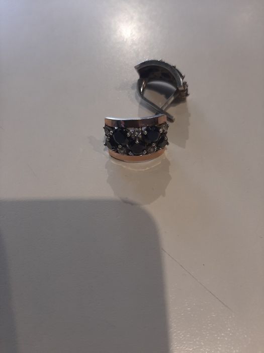 Сережки срібло з позолотою