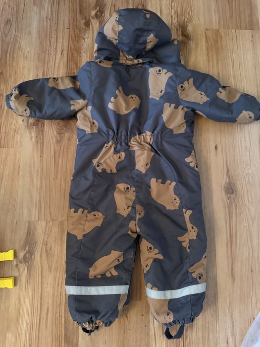 Зимовий комбінезон H&M, теплий, шапочка шолом talvi