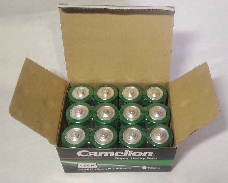 Батарейка CAMELION R20P-SP2G Green Shrink 1х2  упаковка 12шт