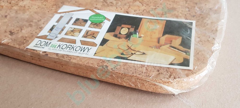 Zestaw korkowy tacka + podkładka prostokątna 4 sztuki, naturalny korek