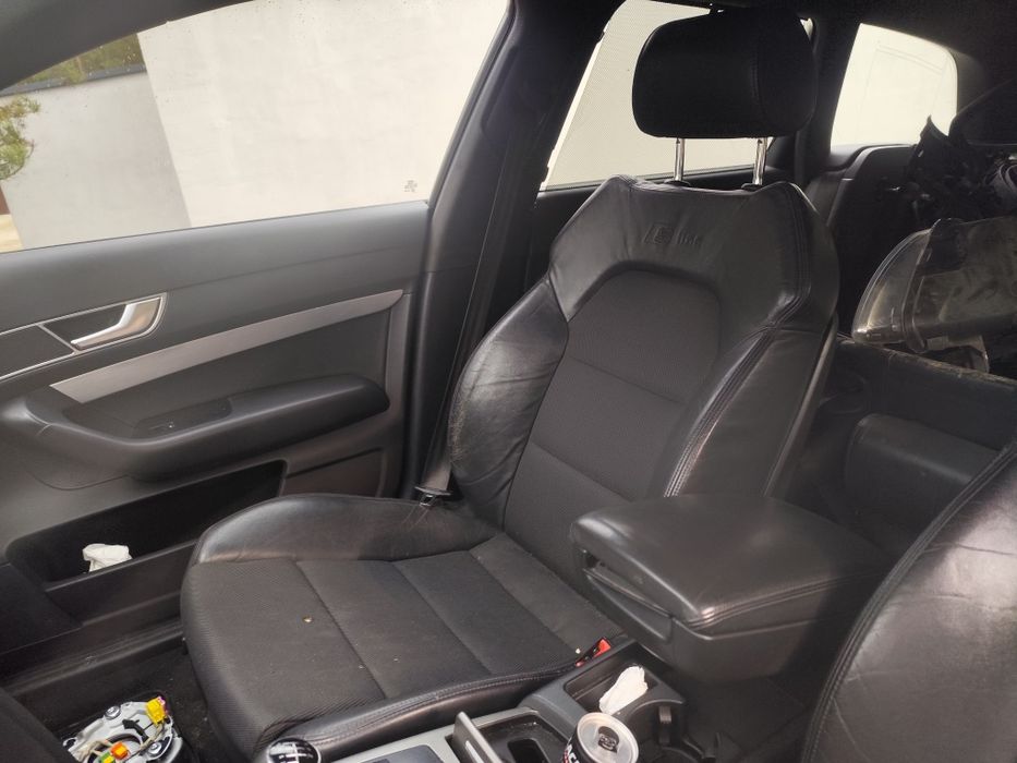 Audi A6 C6 kombi fotele S-Line półskory kubełkowe podłokietnik