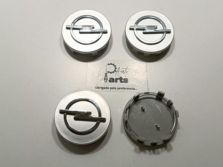 Conjunto 4 Centros jante Opel 59mm Cinza