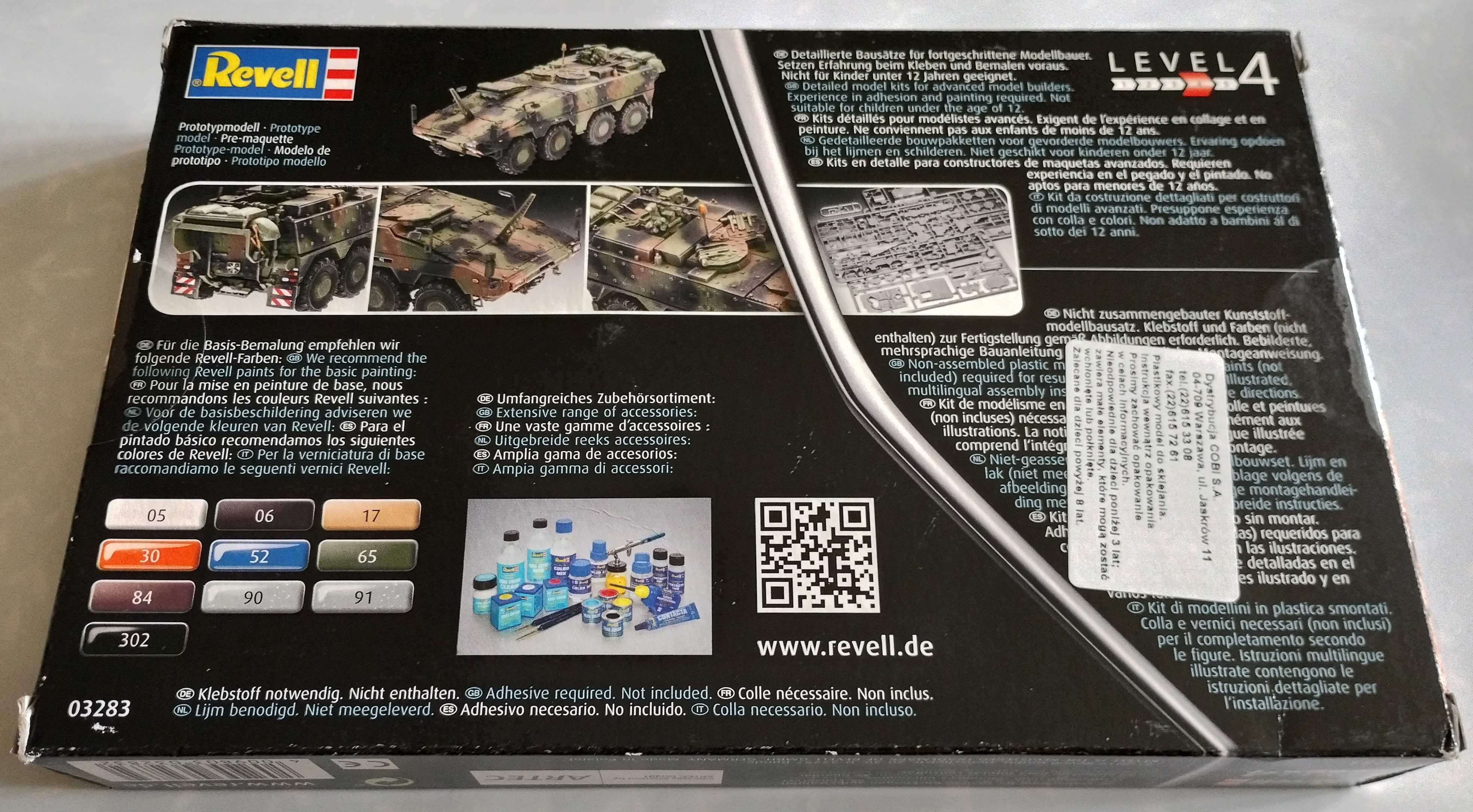 Model do sklejania Revell GTK Boxer Command Post NL 1/72 + blachy
