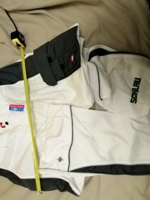 Spodnie robocze 62 strauss 5xl malarskie białe struś bhp odzież xl pas