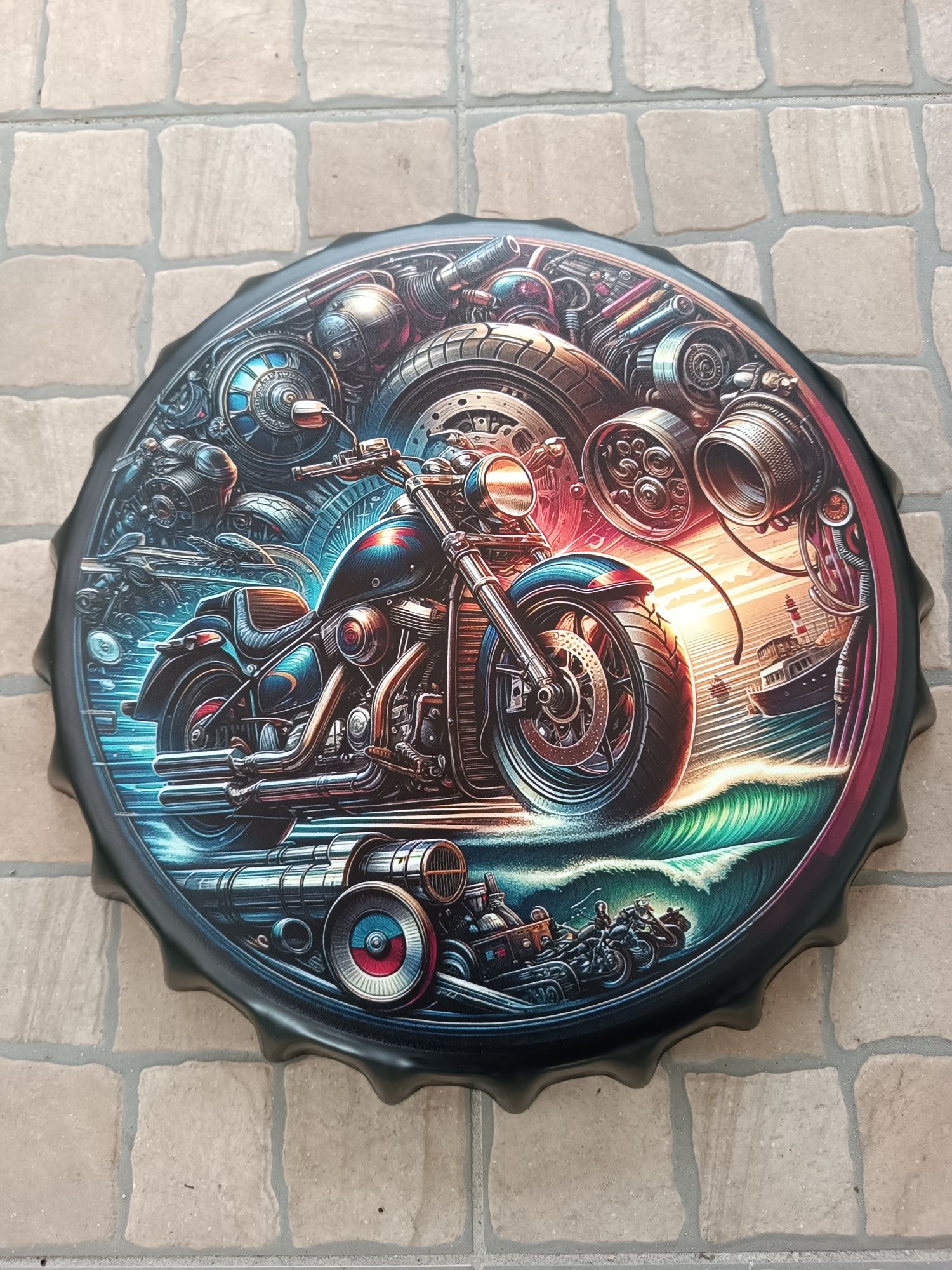 Carica em metal decorativa 34,50cm de diâmetro Novas