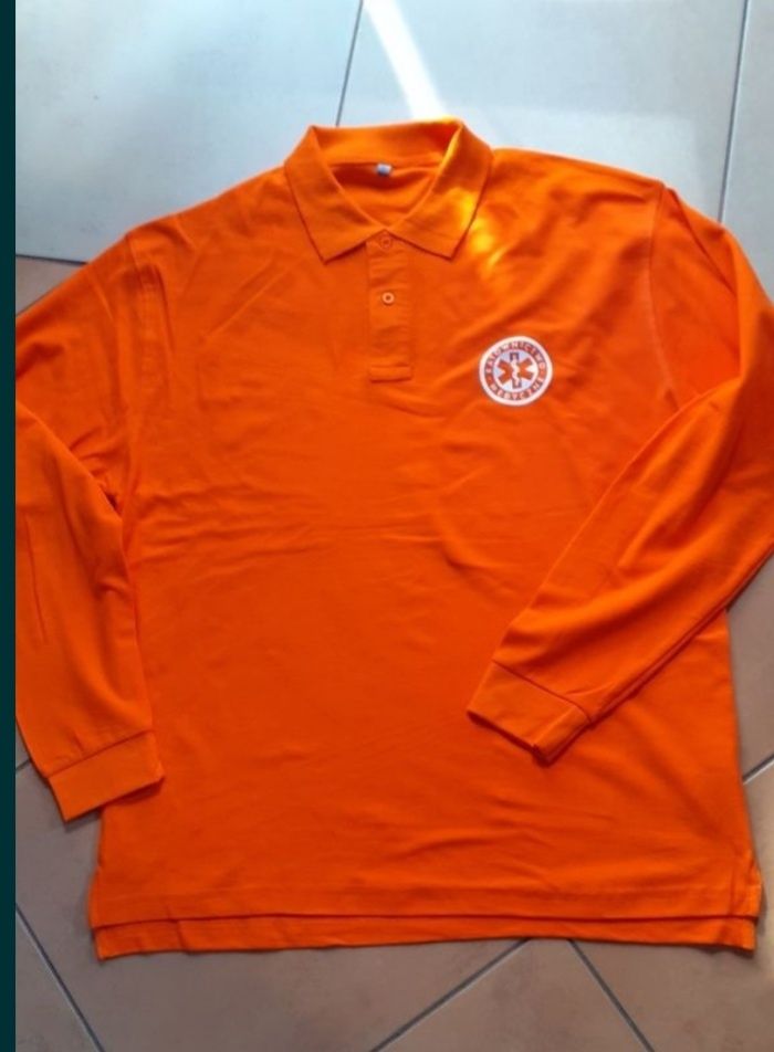 Bluzka, koszulka polo XL z białym nadrukiem Ratownictwo Medy, nowa, XL