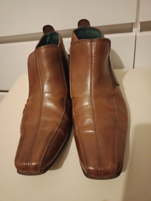 Buty botki półbuty męskie skórzane rozmiar 41-42