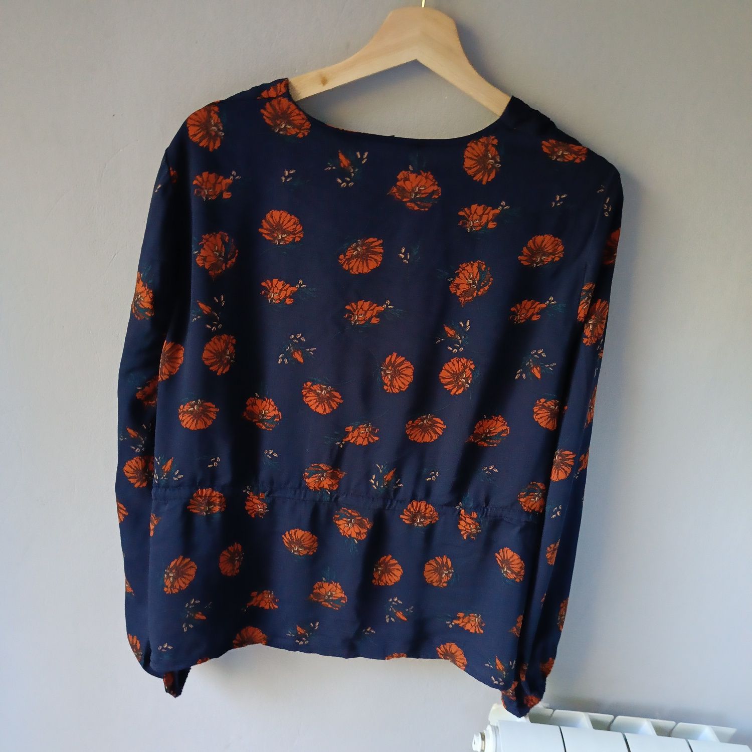 Second script 48 4XL elegancka koszula damska kopertowa floral print