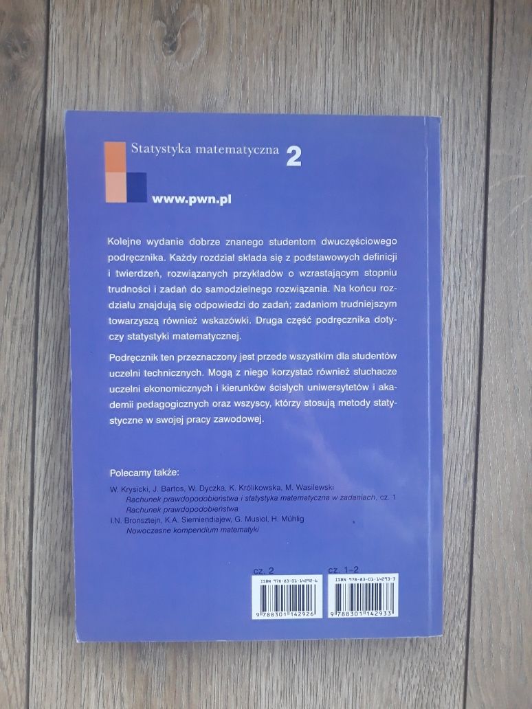 Rachunek prawdopodobieństwa i statystyka matematyczna Krysicki