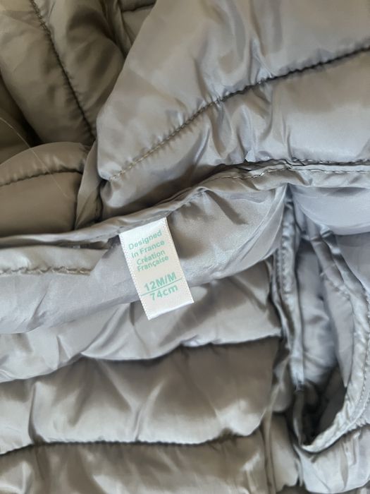 Куртка демісезонна жовта 74 см з капюшоном