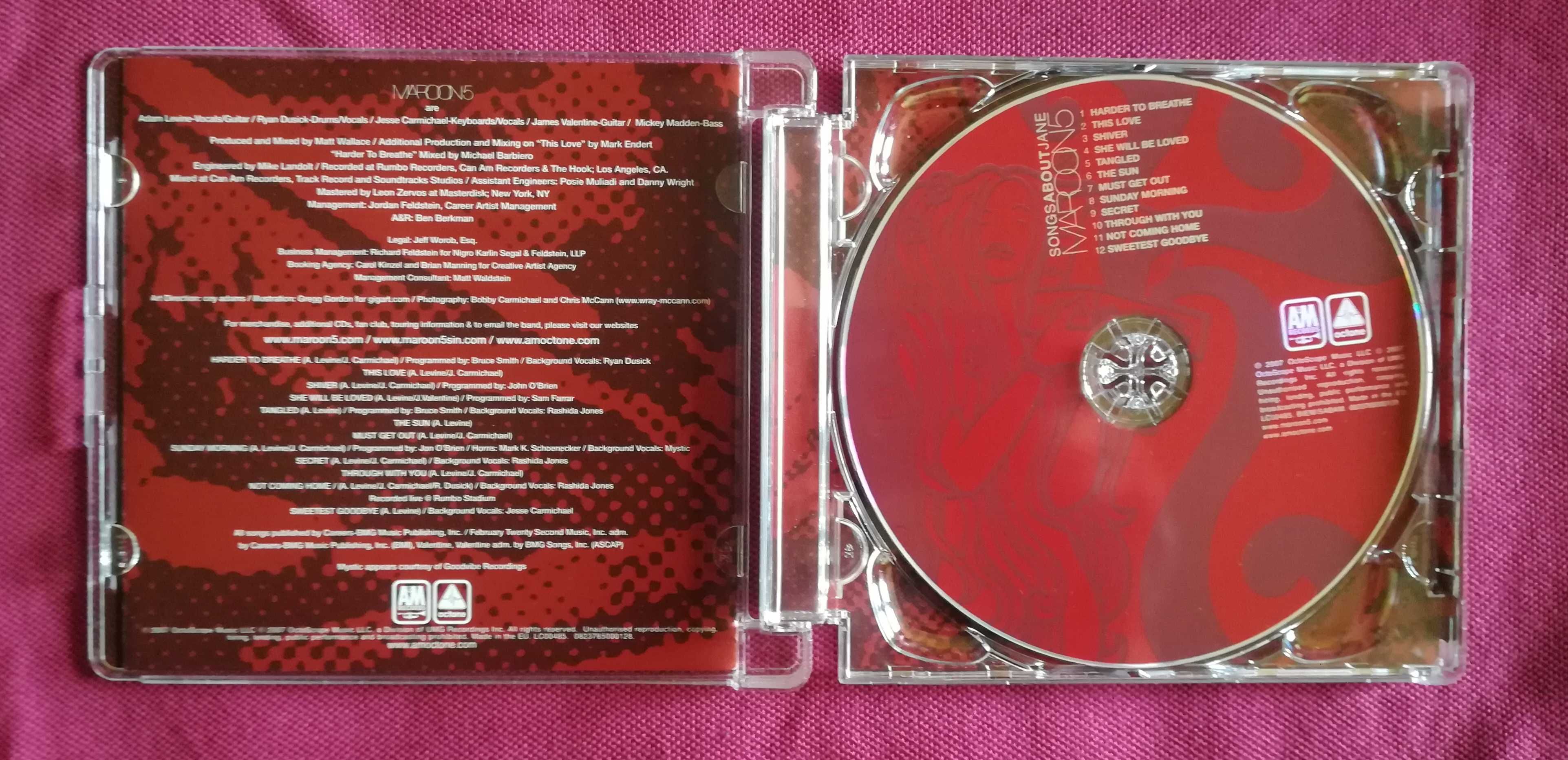 Maroon 5"Songs About Jane".Stan idealny.Cd  Super Jewel Box  JAK NOWA.