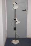 Lampa podłogowa biała - POLAM WILKASY - TYP 16 P 001 - PRL