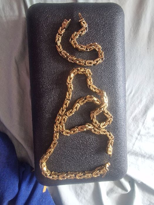 Potężny łańcuch z bransoletą