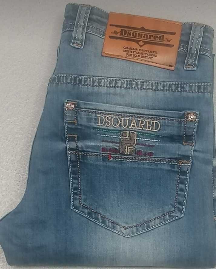 R) DSQUARED2 oryginalne logowane spodnie jeansowe  Roz.31/34