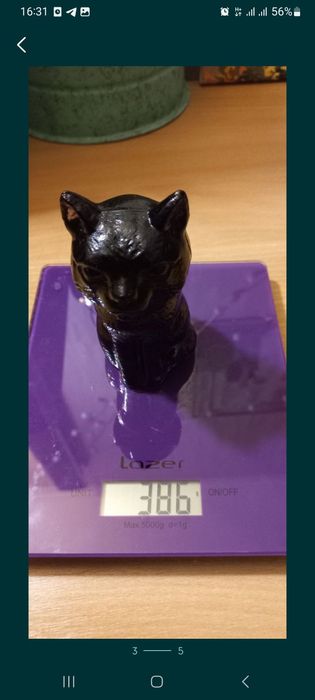 Статуетка " Кіт ". з кольорового скла, відмінний стан