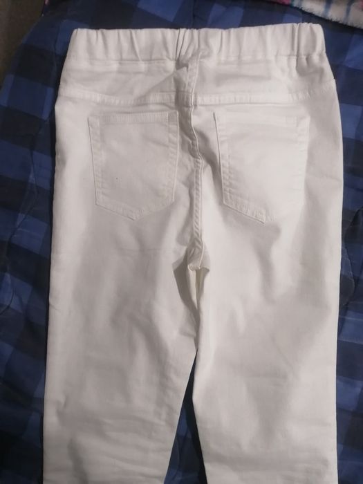 Белые skinny штаны стрейчевые лосины на высокую девочку р. 152-158,164