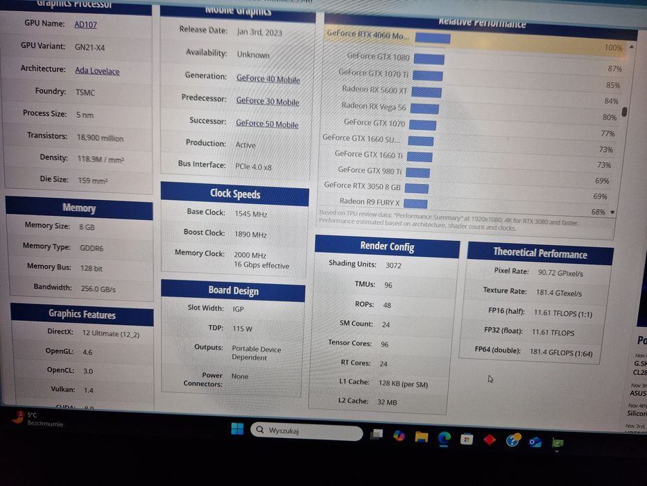 Omen 16 i7 13620H SSD 1TB 16GBRAM 5200MT/s RTX 4060 8GB 120W Gwarancja