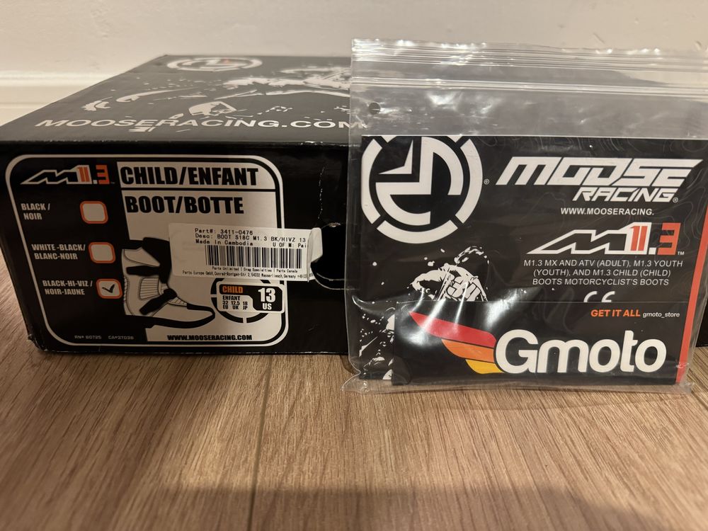 Buty motocyklowe dziecięce, Moose Racing M1.3 Rozmiar EU 32