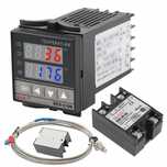 Zestaw cyfrowego regulatora temperatury REX-C100 LED PID SSR