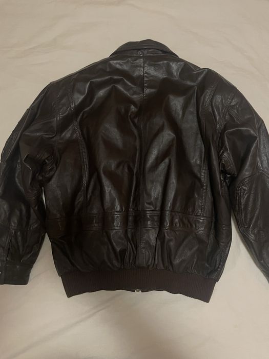 XL на 90-100 кг Кожаная куртка  Пилот Бомбер