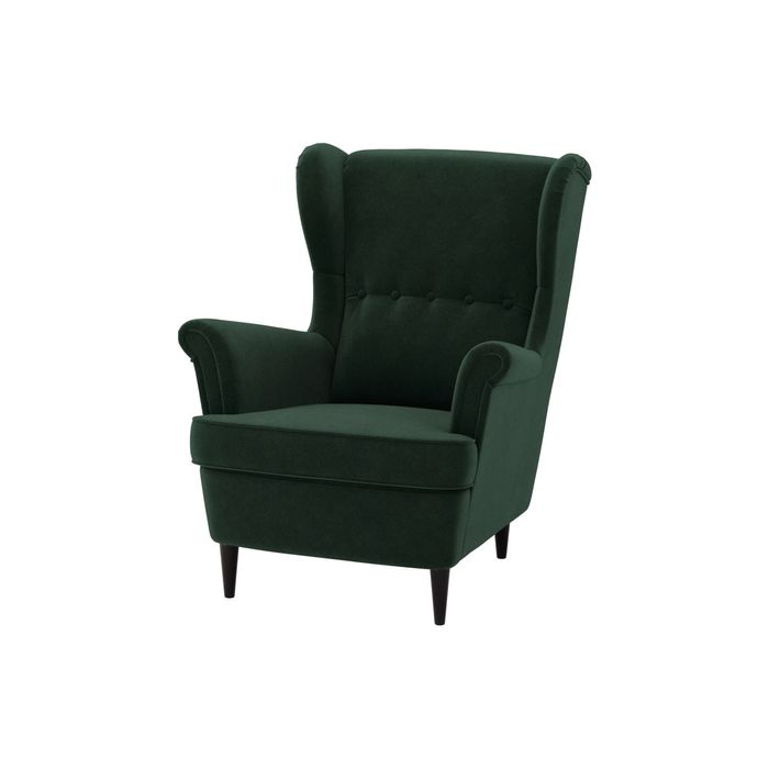 Fotel Uszak ciemnozielony - Ikea (posiadam dowód zakupu)