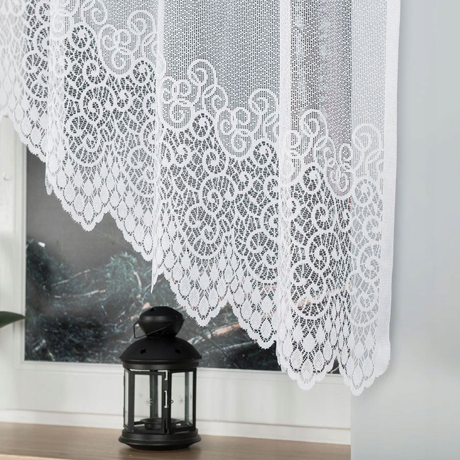 Firana do pokoju Walencja żakard 150x250cm biała na żabki
