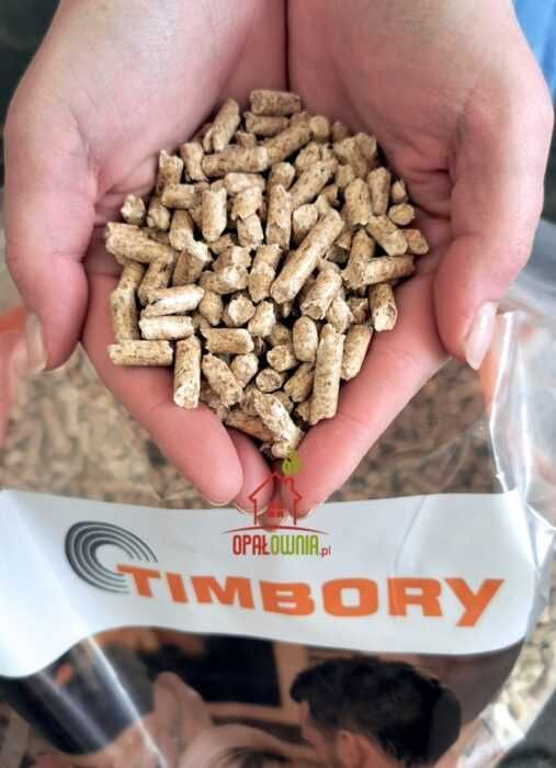 Pellet drzewny Timbory. 100% świerku. Paleta 1050 kg. Dostawa