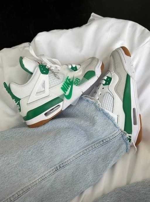 Кроссовки Nike Air Jordan 4 Retro x SB Pine Green 36-45 найк джордан