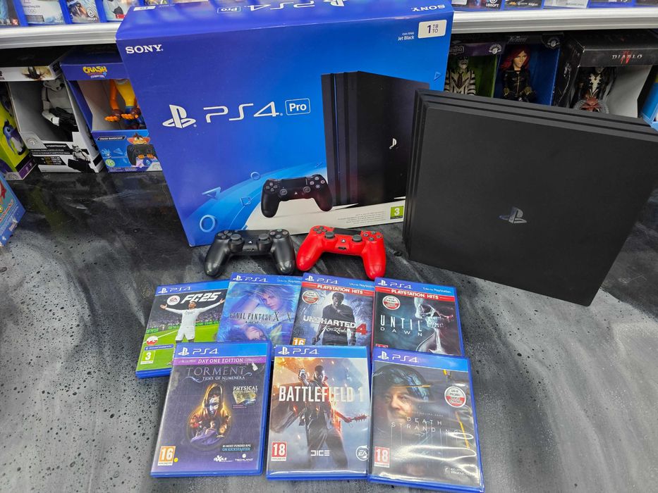 Konsola Playstation 4 PS4 PRO 1TB + 2 pady 7 gier Gwar 6 SKLEP ZAMIANA