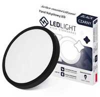 Plafon led panel natynkowy niemrugający czarny ccd biały ciepły 24w