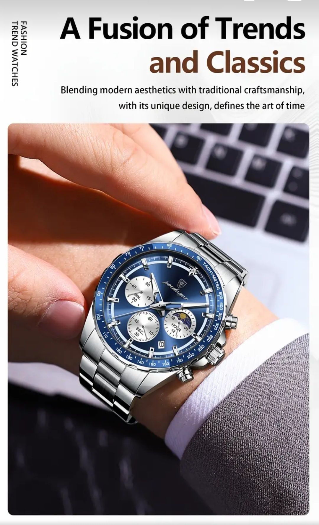Sprzedan Zegarek marki POEDEGAR chronograf 3ATM