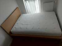Rama łóżka Malm 140x200 cm + materac sprężyny kieszeniowe  Hyllestaf
