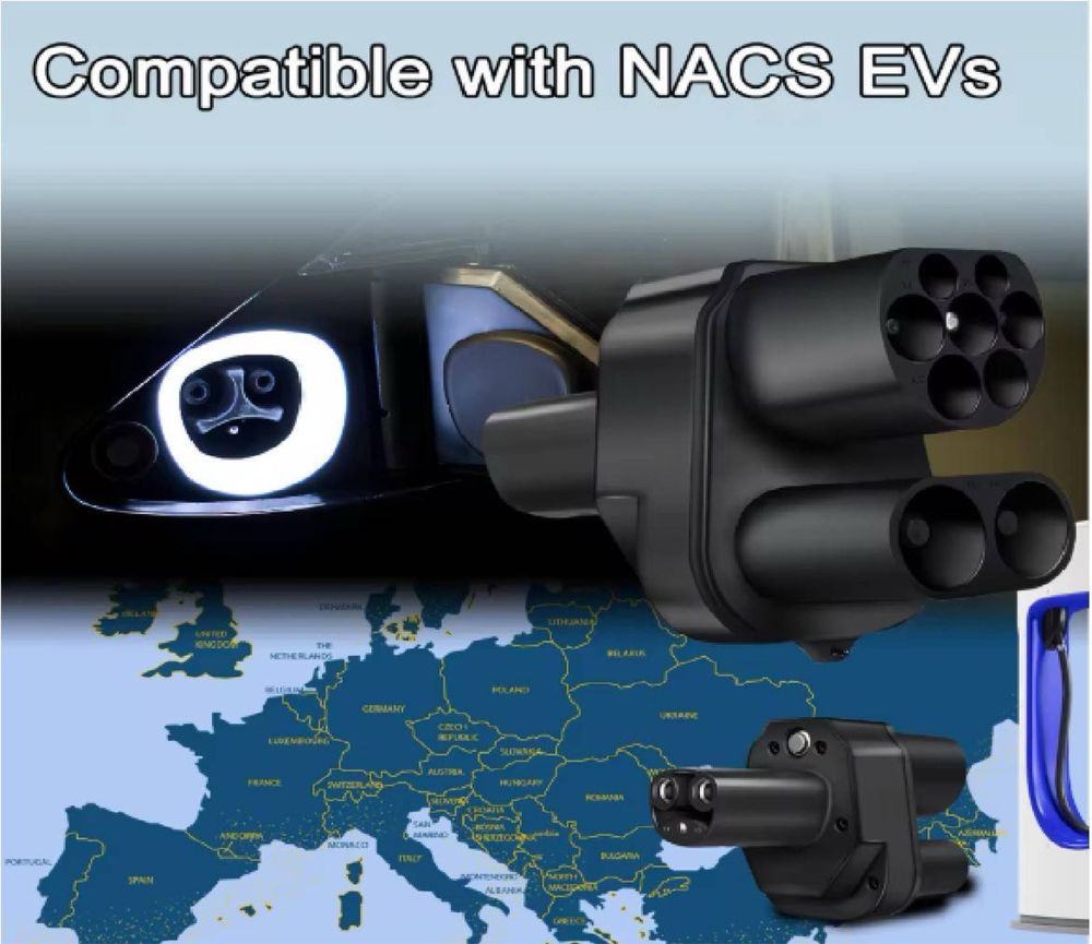 Перехідник,зарядний адаптер CCS2 Combo - Tesla DC Guwieyg