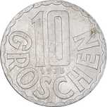 Moeda, Áustria, 10 Groschen, 1975