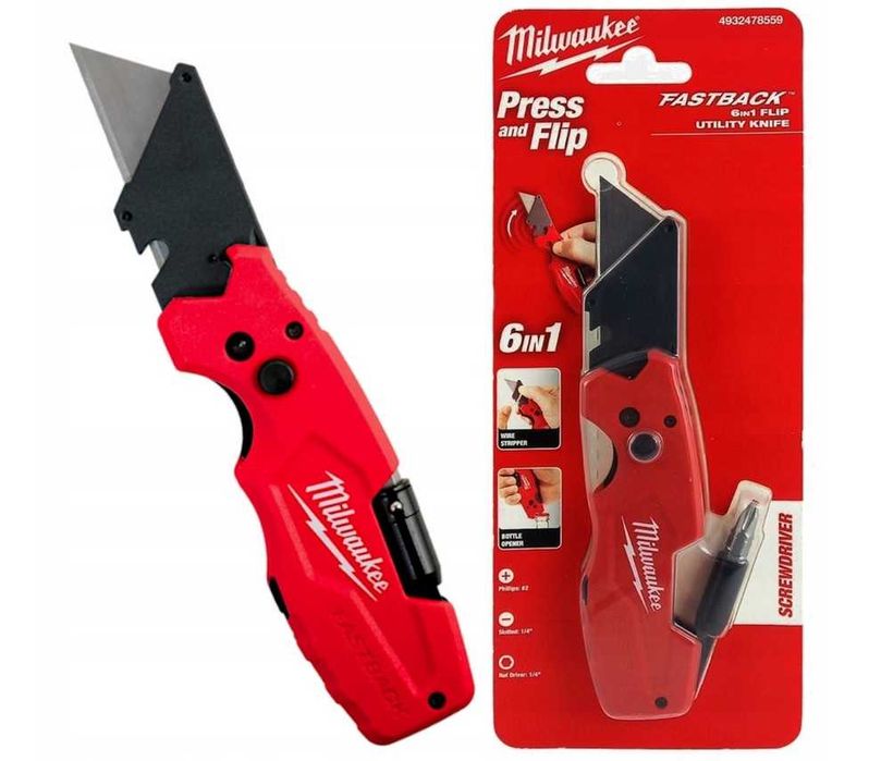 Nóż trapezowy składany 6w1 Fastback Milwaukee