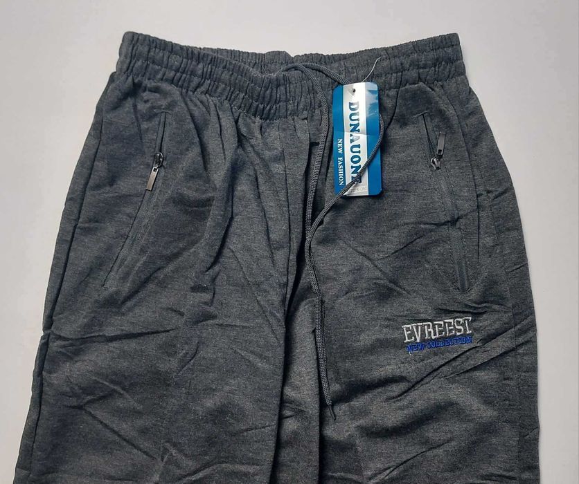 Spodnie męskie dresowe ściągacz grafit Dunauone Y-477 r M pas do 90 cm