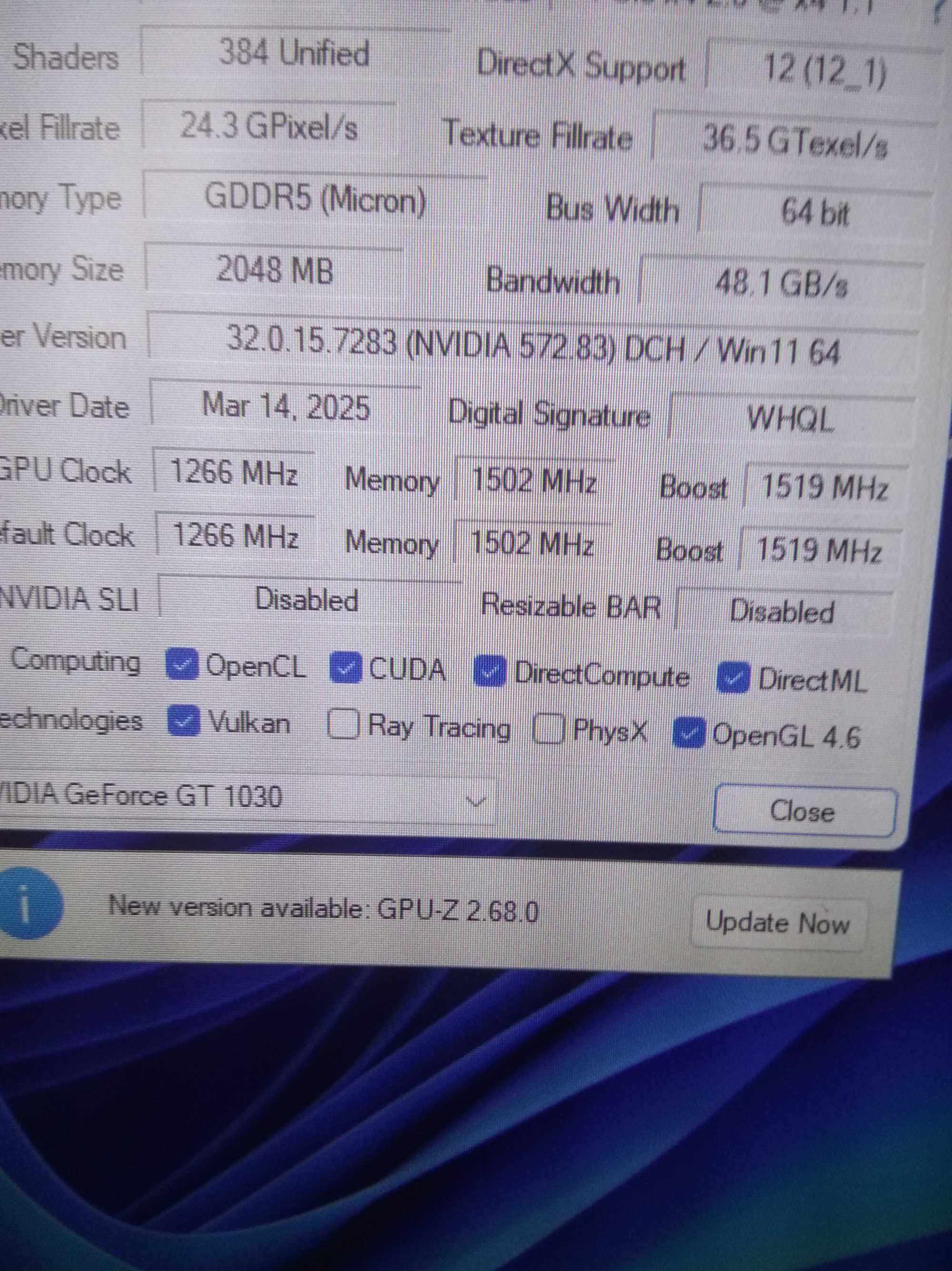 Ігрова відеокарта gt1030 2gb gddr5 LP Без доп живлення