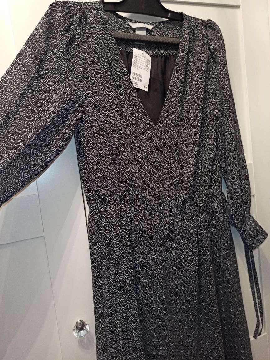 H&M śliczna kobieca sukienka w delikatny wzorek